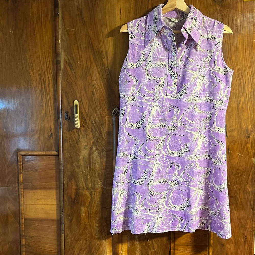 Vintage Sporty Purple mini polo dress